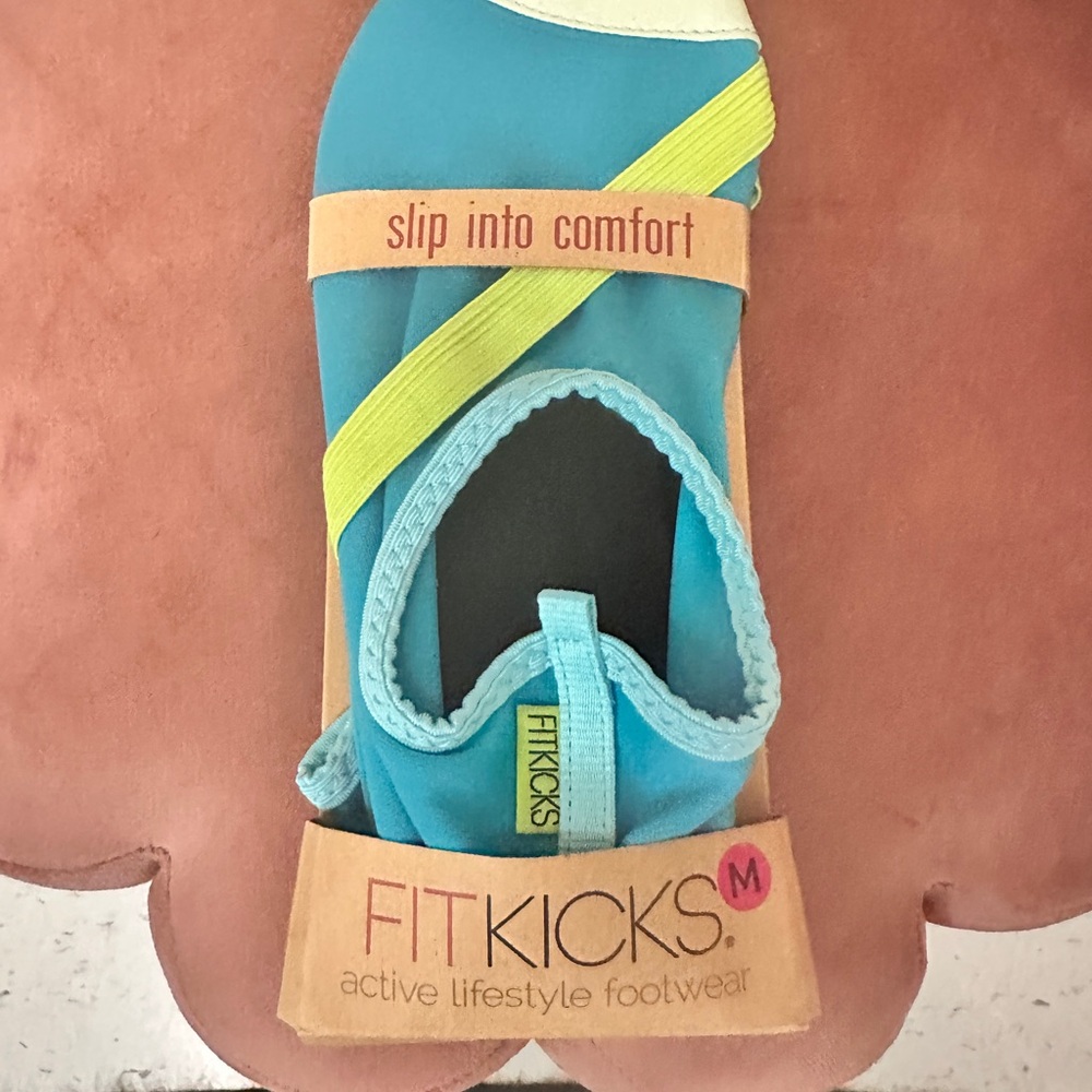FitKicks Women's Athletic Shoes - Blue and Yellow Size Medium